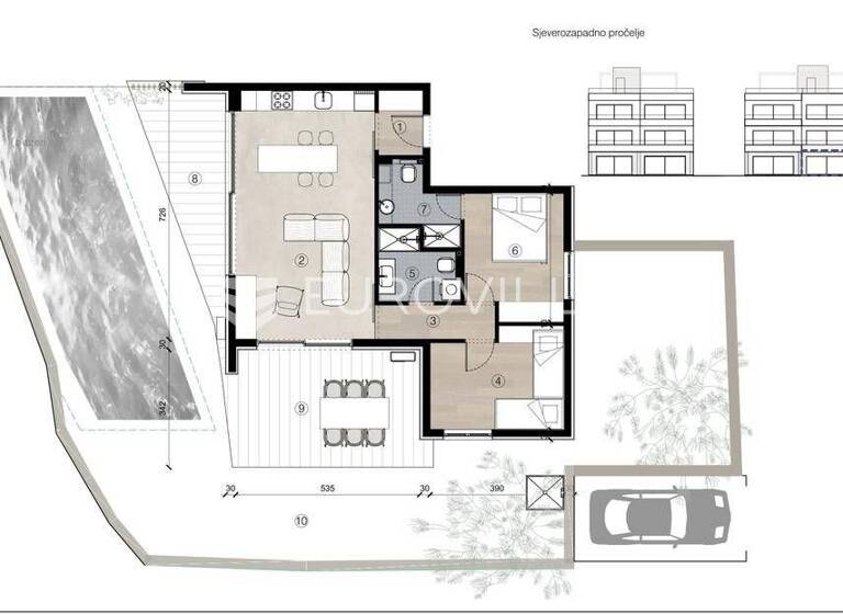 Wohnung zum Kauf 576.666 € 2 Zimmer 97 m² Povljana Povljana 23249