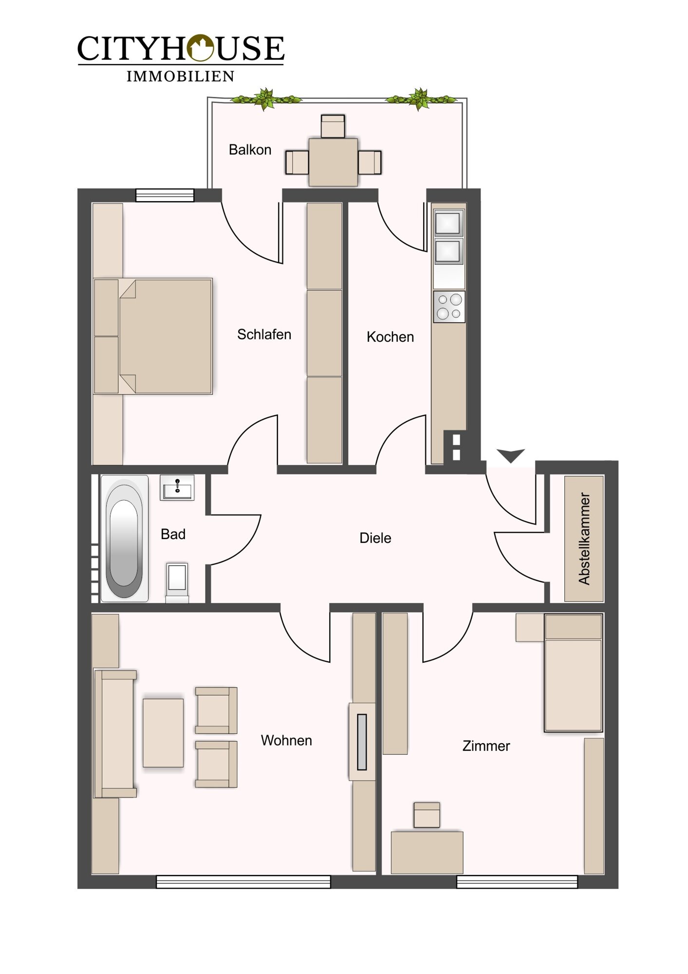 Wohnung zum Kauf 355.000 € 3 Zimmer 88 m²<br/>Wohnfläche 2.<br/>Geschoss Riehl Köln / Riehl 50735