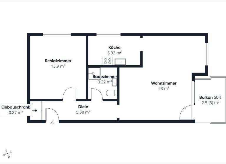 Wohnung zum Kauf 197.000 € 2 Zimmer 55 m² EG Eversten Oldenburg 26131