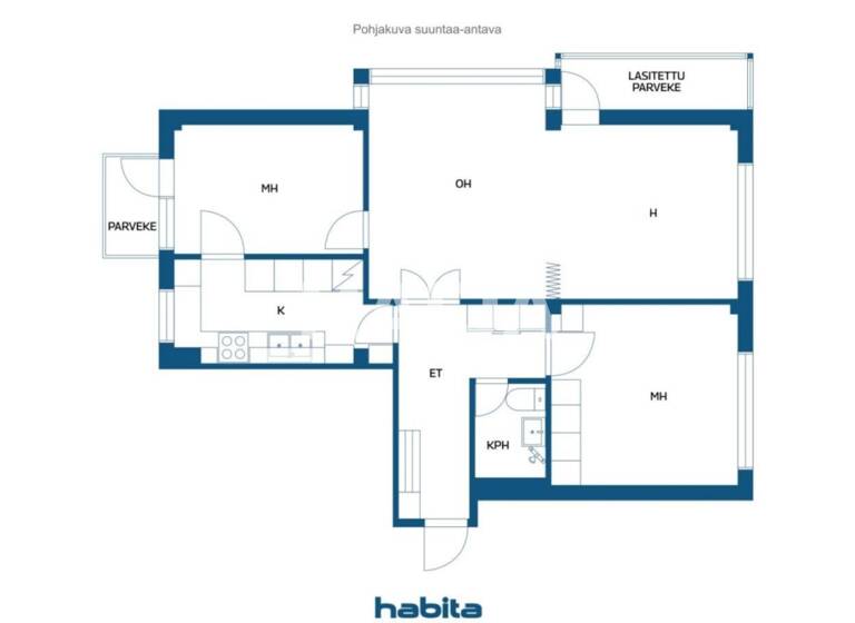 Wohnung zum Kauf 258.000 € 4 Zimmer 87 m² 2. Geschoss Linnankatu 45 Turku 20100