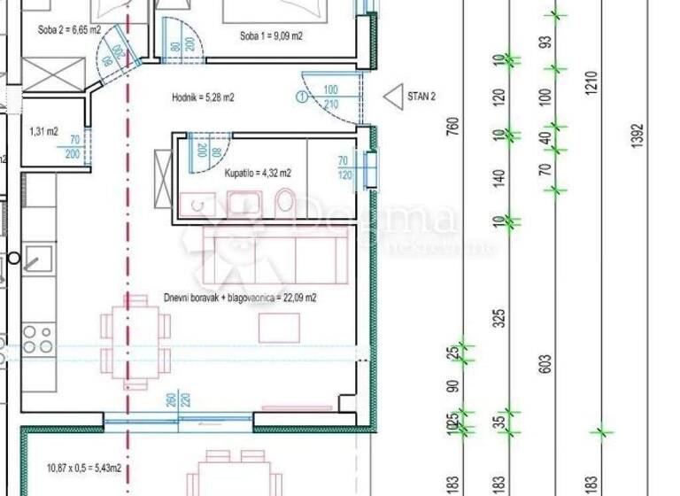 Wohnung zum Kauf 220.000 € 3 Zimmer 60 m² Center