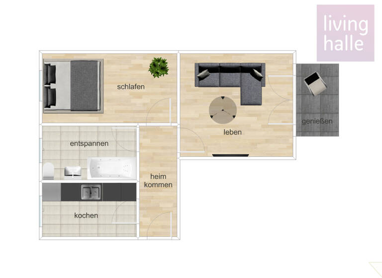 Wohnung zur Miete 240 € 2 Zimmer 49,2 m²<br/>Wohnfläche Dachgeschoss, 2.<br/>Geschoss Straße des Aufbaus 26 Gröbzig Gröbzig 06388