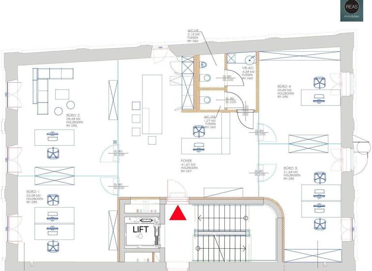 Büro zum Kauf 650.000 € 4 Zimmer 142,4 m² Bürofläche Wien 1100