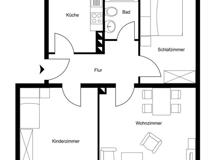 Wohnung zum Kauf 199.000 € 3 Zimmer 65 m²<br/>Wohnfläche Dachgeschoss, 2.<br/>Geschoss ab sofort<br/>Verfügbarkeit West Kassel 34119