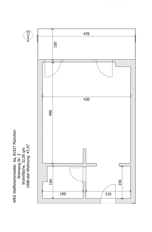 Studio zur Miete 1.050 € 32 m²<br/>Wohnfläche EG<br/>Geschoss Waffenschmniedstraße 6 a Englschalking München 81927