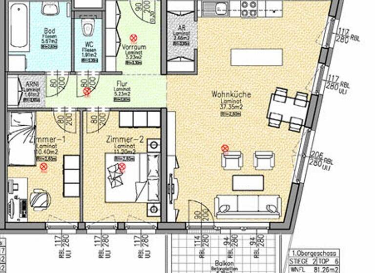 Wohnung zur Miete 1.101 € 3 Zimmer 1. Geschoss frei ab 15.04.2026 Wienerwaldstraße Altlengbach 3033