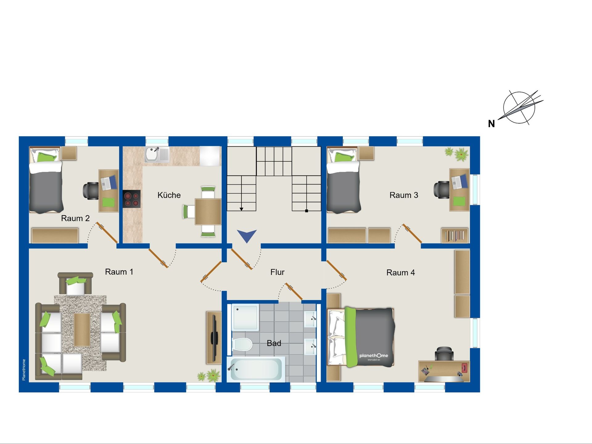 Wohnung zum Kauf 349.500 € 4 Zimmer 104 m²<br/>Wohnfläche 1.<br/>Geschoss Friedrichsdorf Friedrichsdorf 61381