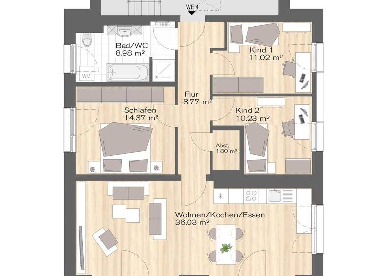 Mehrfamilienhaus zum Kauf - Neubau provisionsfrei 437.000 € 4 Zimmer 104 m² frei ab 01.01.2027 Kaßberg Chemnitz 09112