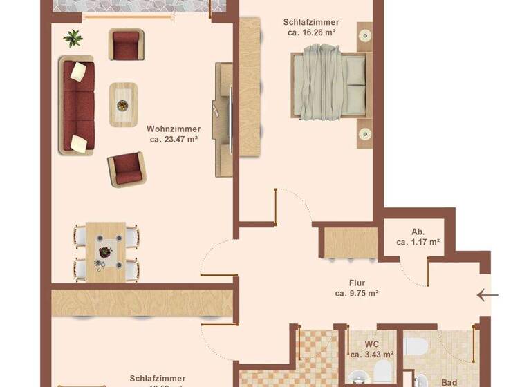 Wohnung zum Kauf 199.000 € 3 Zimmer 85 m² EG Brinkum Stuhr 28816