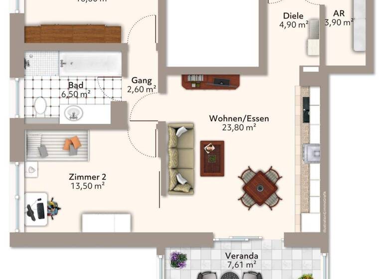 Wohnung zum Kauf - Erstbezug provisionsfrei 449.000 € 3 Zimmer 73,5 m² 1. Geschoss Kareth Lappersdorf 93138