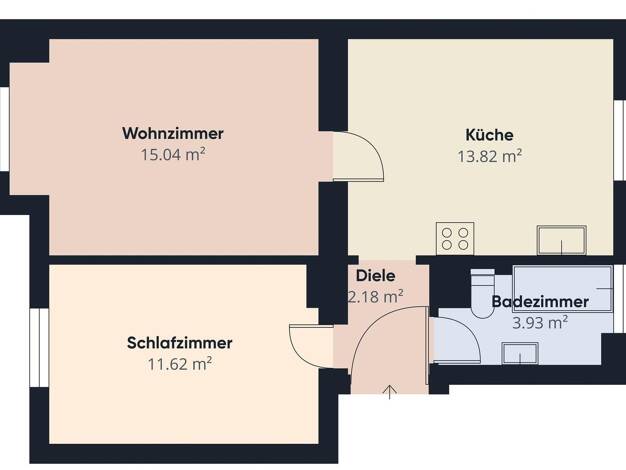 Wohnung zur Miete 400 € 2 Zimmer 50 m² 1. Geschoss frei ab 01.09.2026 St.-Lukas-Weg 15 Innenstadt Hof 95030