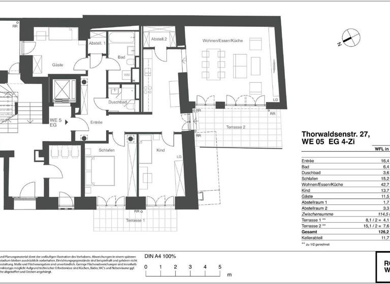 Wohnung zur Miete 3.450 € 4 Zimmer 126,2 m² Neuhausen-Nymphenburg München 80335