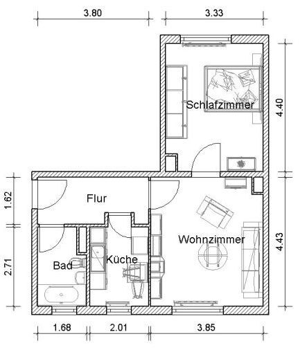 Wohnung zur Miete 322 € 2 Zimmer 48,7 m²<br/>Wohnfläche 1.<br/>Geschoss 01.01.2025<br/>Verfügbarkeit Hans-Weigel-Str. 7 Engelsdorf Leipzig 04319