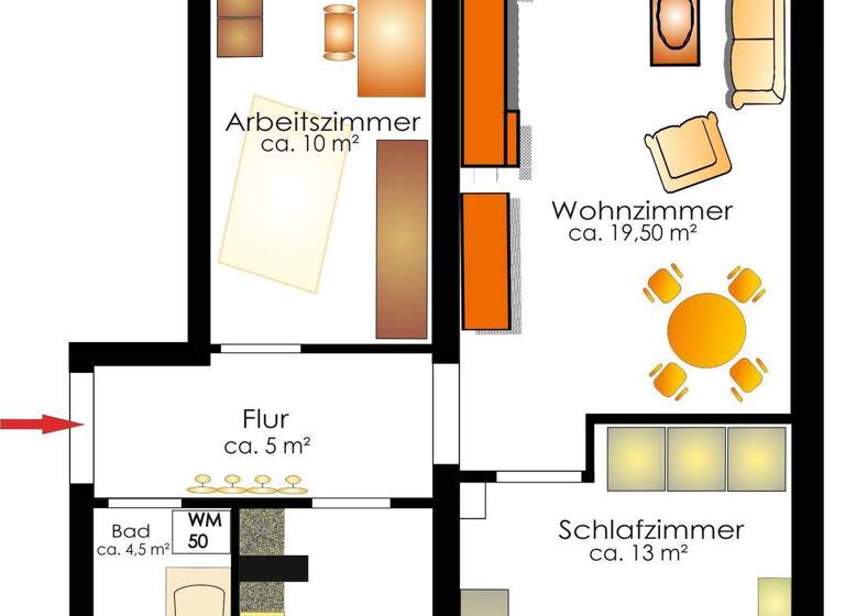 Wohnung zur Miete 389 € 3 Zimmer 60,1 m² 4. Geschoss Fritz-Heckert-Siedlung 54 Hohenstein-Ernstthal 09337