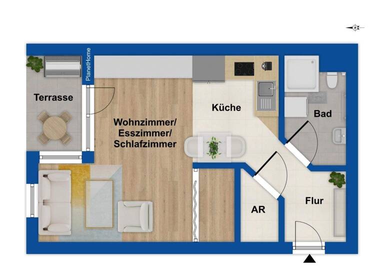 Studio zum Kauf 105.000 € 1 Zimmer 35,5 m² EG Nagold 72202