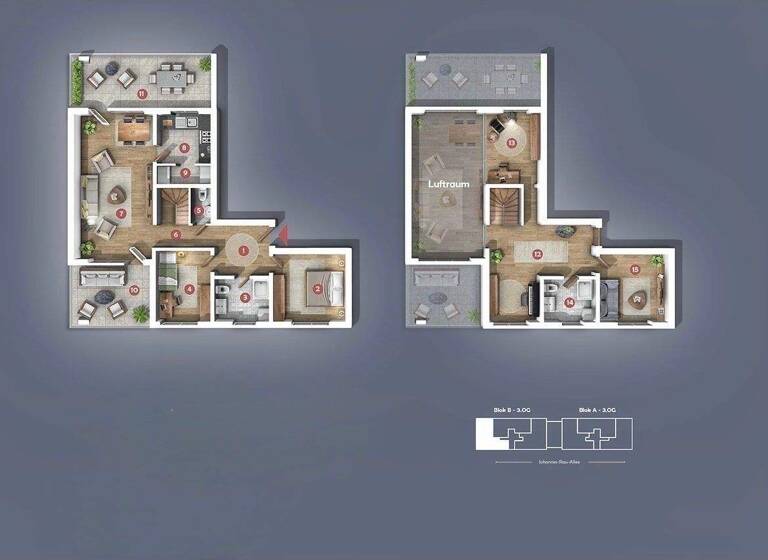 Penthouse zum Kauf - Erstbezug 635.000 € 5,5 Zimmer 171 m² Bismarck Gelsenkirchen 45889