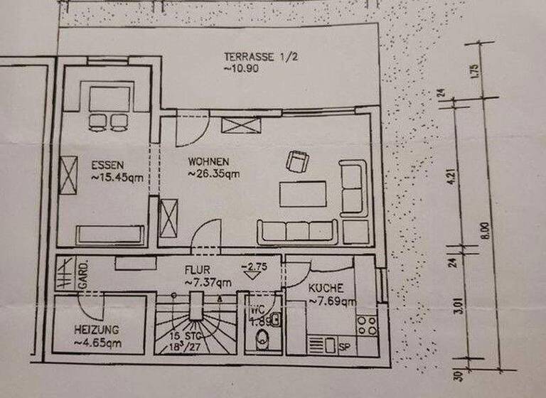 Doppelhaushälfte zum Kauf provisionsfrei 279.000 € 4 Zimmer 104 m² 480 m² Grundstück Bernbach Bad Herrenalb 76332