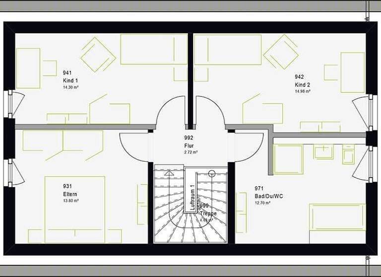 Einfamilienhaus zum Kauf - Erstbezug provisionsfrei 422.055 € 4 Zimmer 127 m² 540 m² Grundstück Königsfeld 96167