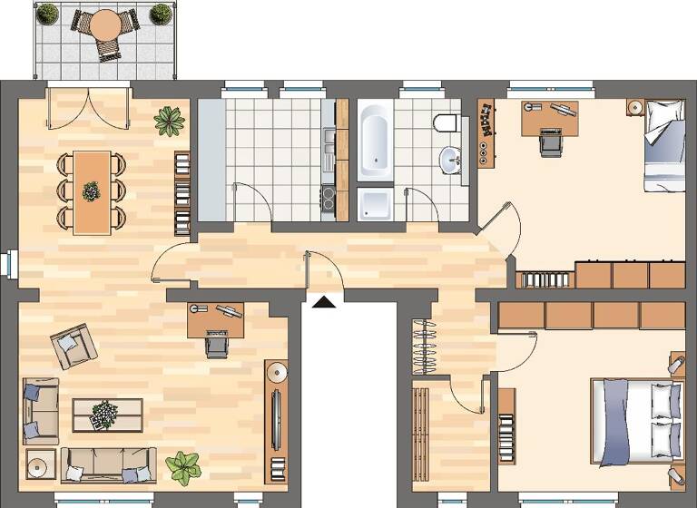Wohnung zur Miete 739 € 3 Zimmer 100 m² 1. Geschoss Drewerstraße 87 Drewer Marl 45770