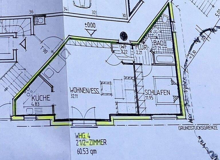 Wohnung zum Kauf 315.000 € 2,5 Zimmer 60,5 m² frei ab sofort Altstadt Konstanz 78462