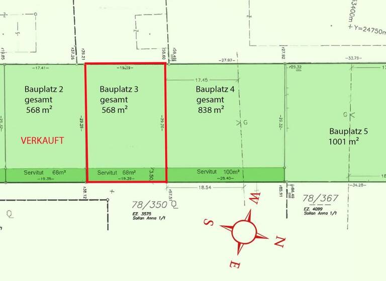 Grundstück zum Kauf 189.000 € 568 m² Grundstück Strasshof an der Nordbahn 2231