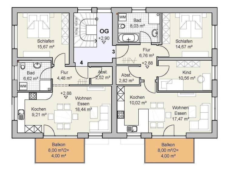 Wohnung zur Miete - Erstbezug 970 € 3 Zimmer 73 m² 1. Geschoss Feldstraße 15 Erlingen Meitingen 86405