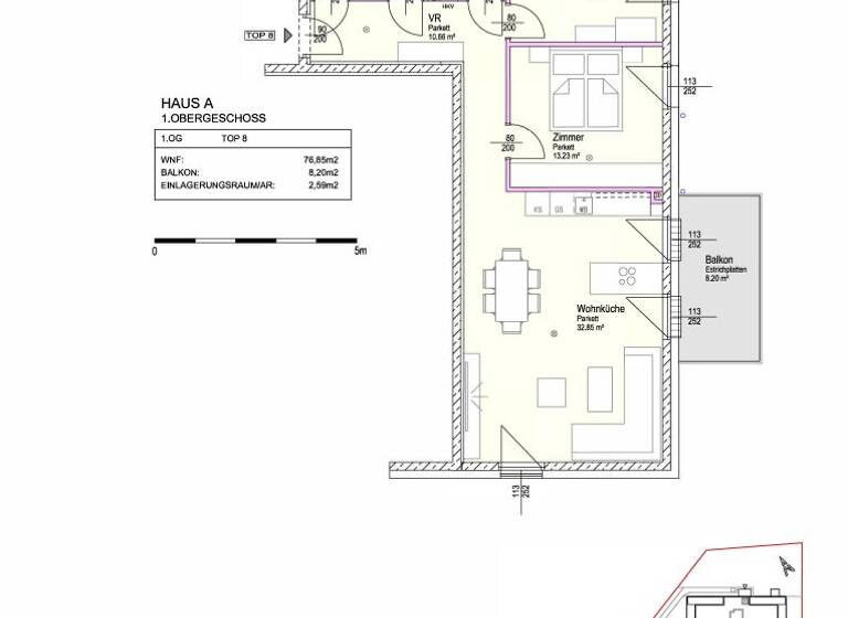 Wohnung zum Kauf - Erstbezug 329.000 € 3 Zimmer 76,9 m² 1. Geschoss Kabanenweg Neulengbach 3040