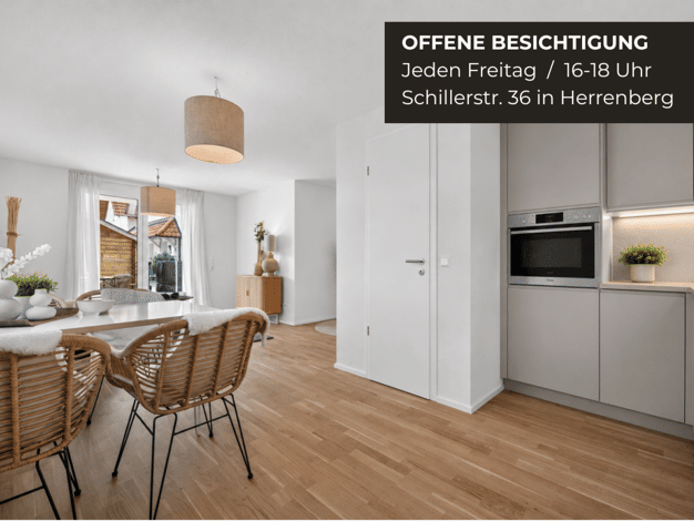 Terrassenwohnung zum Kauf - Neubau provisionsfrei 408.000 € 2 Zimmer 55,1 m² EG Schillerstraße 38 Herrenberg Herrenberg 71083