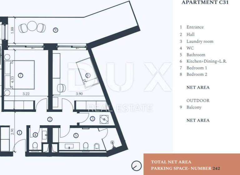 Wohnung zum Kauf 808.238 € 3 Zimmer 99 m² 1. Geschoss Savudrija, Zambratija, Crveni Vrh
