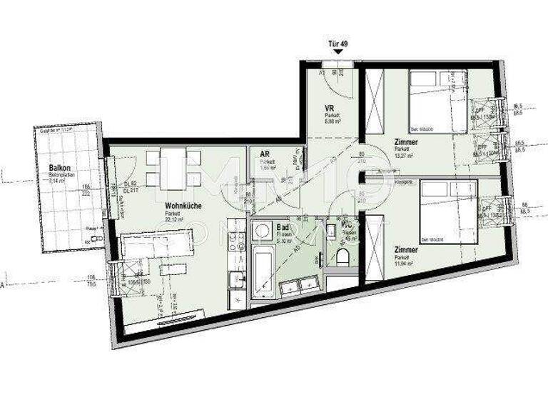Wohnung zum Kauf - Erstbezug 494.700 € 3 Zimmer 64,7 m² 5. Geschoss Wien 1210