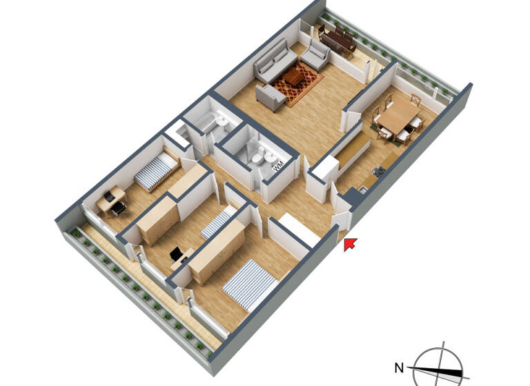 Wohnung zum Kauf 500.000 € 4,5 Zimmer 138,8 m² 3. Geschoss frei ab sofort Max-Brod-Weg 14 Freiberg Stuttgart 70437