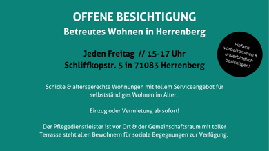 Terrassenwohnung zum Kauf provisionsfrei 479.000 € 2 Zimmer 65,2 m² EG Schliffkopfstraße 5 Herrenberg Herrenberg 71083