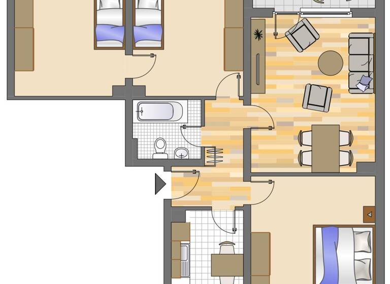 Wohnung zur Miete 769 € 4 Zimmer 81,2 m² 1. Geschoss Friedrich-List-Straße 20 Opladen Leverkusen 51379