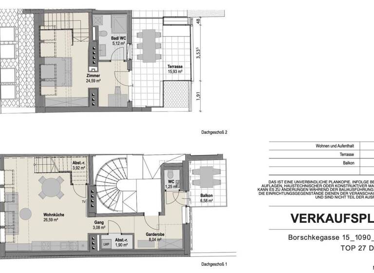 Wohnung zum Kauf - Erstbezug 890.000 € 2 Zimmer 73,1 m² Wien 1090
