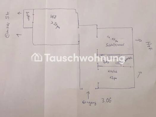 Wohnung zur Miete Tauschwohnung 380 € 2 Zimmer 60 m² 3. Geschoss Neukölln Neukölln 12051