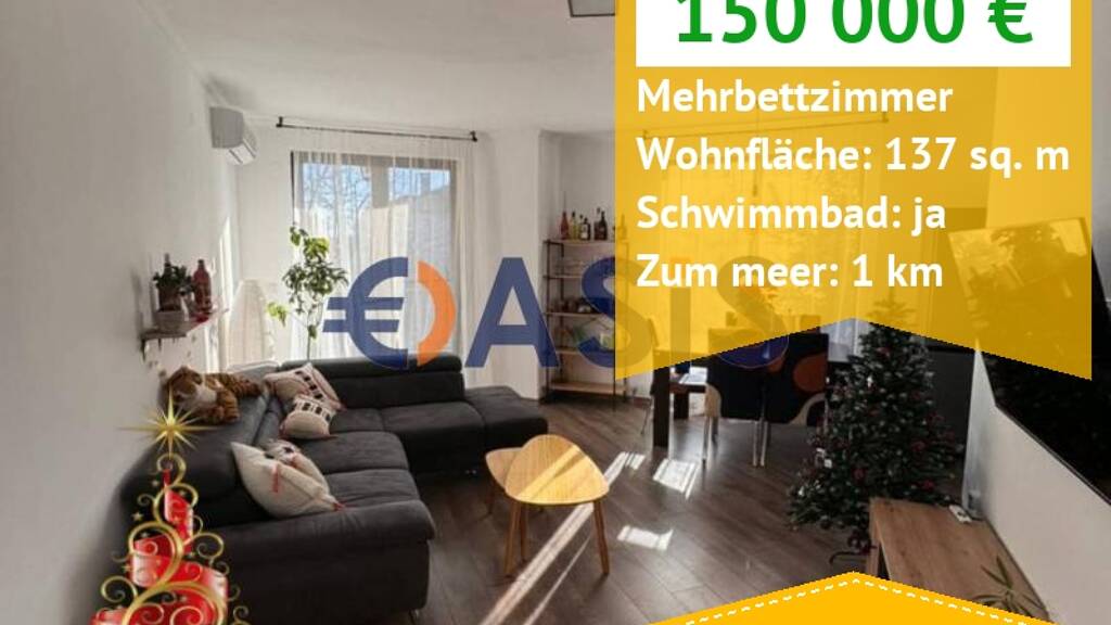 Studio zum Kauf provisionsfrei 150.000 € 4 Zimmer 137 m² 1. Geschoss Sunny Beach 8253