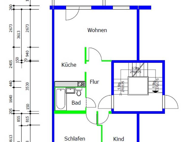 Wohnung zur Miete 271 € 3 Zimmer 54,5 m² 6. Geschoss Otto-Bruchholz-Straße 19 Suhl 98527