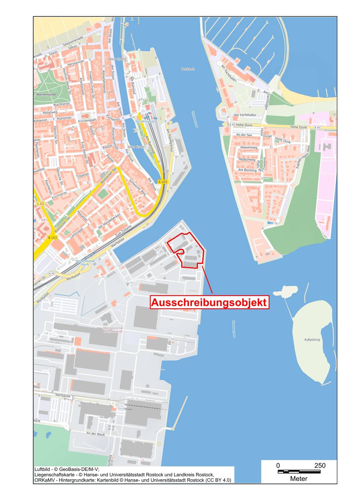 Gewerbepark zum Kauf provisionsfrei 27.600 m²<br/>Grundstück Seebad Warnemünde Rostock 18119
