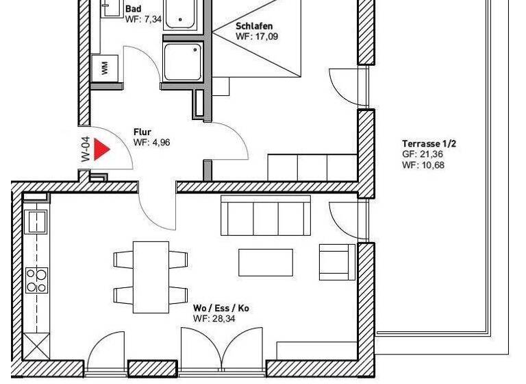 Studio zur Miete - Erstbezug 996 € 2 Zimmer 68,4 m² 1. Geschoss Konradsiedlung-Wutzlhofen Regensburg 93057