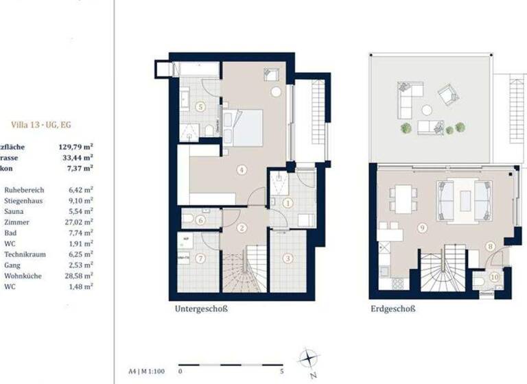 Villa zum Kauf - Erstbezug 1.620.000 € 4 Zimmer 129,8 m² 275 m² Grundstück Wien, Döbling 1190