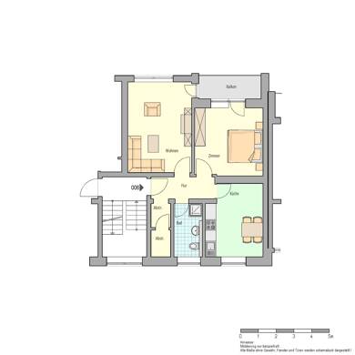 Wohnung zur Miete nur mit Wohnberechtigungsschein 246 € 2 Zimmer 60,5 m² 3. Geschoss frei ab 16.07.2025 Magdeburger Str. 44 Herford-Stadt Herford 32049