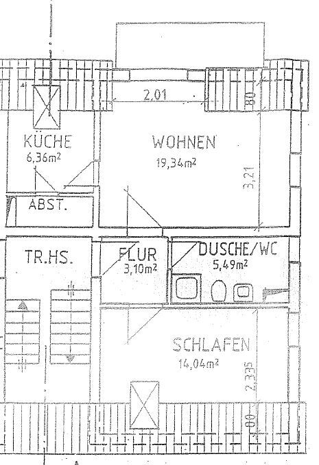 Wohnung zur Miete 335 € 2 Zimmer 51,6 m²<br/>Wohnfläche Feldstraße 11 Trebsen Trebsen 04687