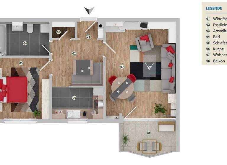 Wohnung zum Kauf 199.000 € 2 Zimmer 60 m² 2. Geschoss Coburg 96450