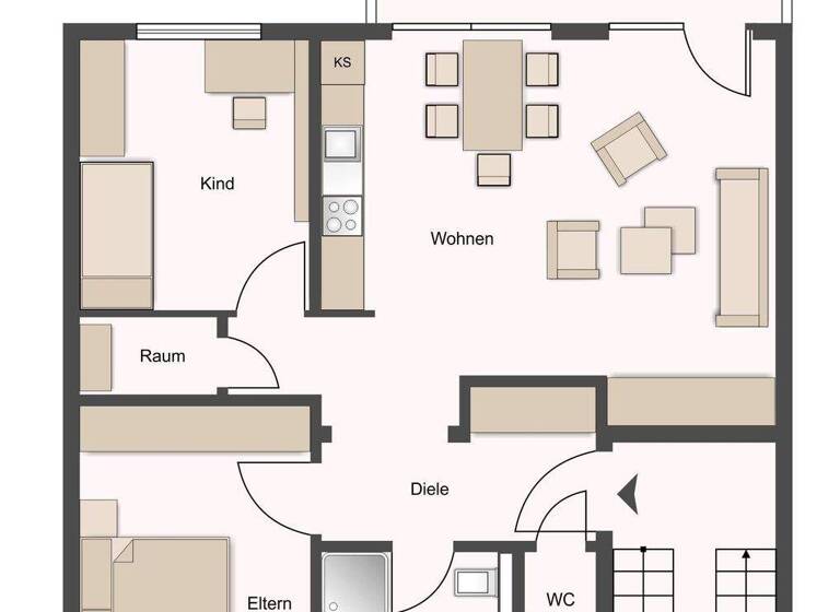 Wohnung zum Kauf - Erstbezug 329.990 € 3 Zimmer 71,6 m² 2. Geschoss Großzschocher Leipzig 04249