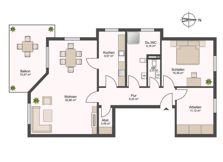 Wohnung zum Kauf 595.000 € 3 Zimmer 103 m² 1. Geschoss Reinbek 21465