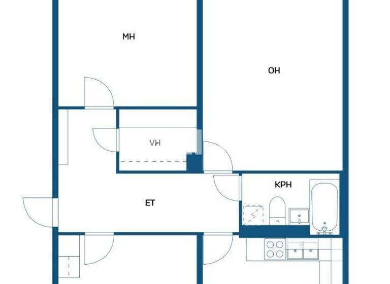 Studio zum Kauf 42.000 € 3 Zimmer 80 m² 1. Geschoss Kaakonpyrstö 5 Jyväskylä 40340