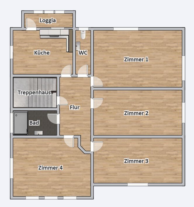 Wohnung zur Miete 1.450 € 4 Zimmer 90 m²<br/>Wohnfläche 1.<br/>Geschoss 01.01.2025<br/>Verfügbarkeit Georgiistraße Innenstadt - Ost Esslingen am Neckar 73728