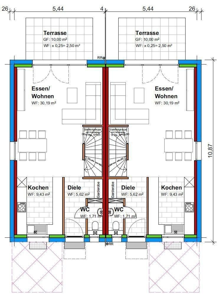 Doppelhaushälfte zum Kauf provisionsfrei 505.900 € 4,5 Zimmer 125 m²<br/>Wohnfläche 213,3 m²<br/>Grundstück ab sofort<br/>Verfügbarkeit Büchig Bretten 75015