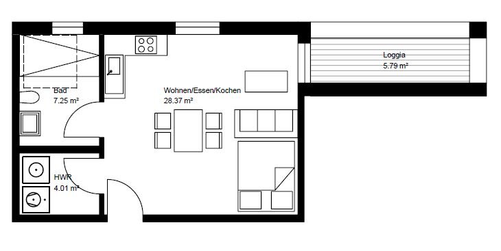 Studio zum Kauf provisionsfrei 163.000 € 1 Zimmer 41,1 m²<br/>Wohnfläche 1.<br/>Geschoss ab sofort<br/>Verfügbarkeit Innenstadt Neunkirchen 66538