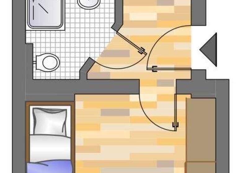 Studio zur Miete nur mit Wohnberechtigungsschein 143 € 1 Zimmer 32,1 m² EG Huckarder Straße 3 Mitte Dortmund 44147